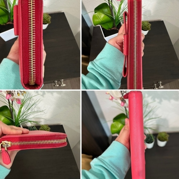 AUTH 🔥 PRADA  🎀 RIBBON SAFFIANO LEATHER ZIPPY WALLET W/ COA included. - Picture 10 of 10